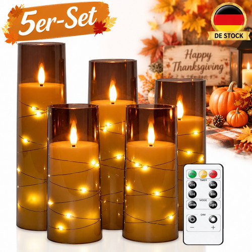 Flammlose led kerzen stück - 5,