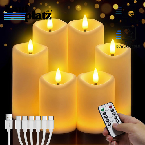 Led kerzen wiederaufladbar mit - led,