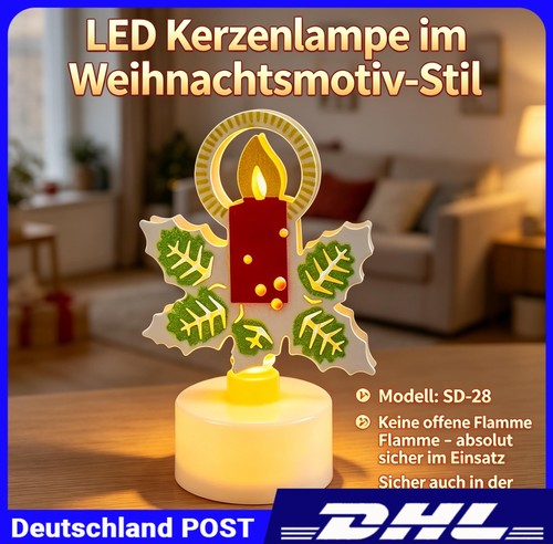 Flammlose weihnachts led kerze - flammlose,