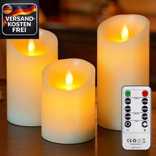 Flammlose led kerzen set - led-kerzen,