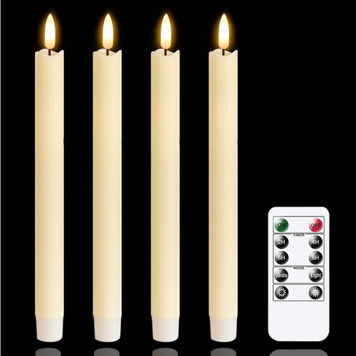 Led stabkerzen echtwachs timer - stabkerzen,