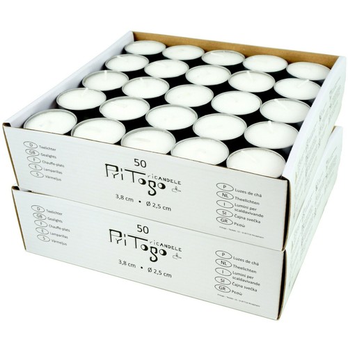 Pritogo teelichter weiss 100 - pritogo, [100